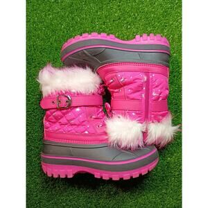 Cozy Dream Pairs Kids Faux Fur Trim Mid-Calf Boots - Size 2